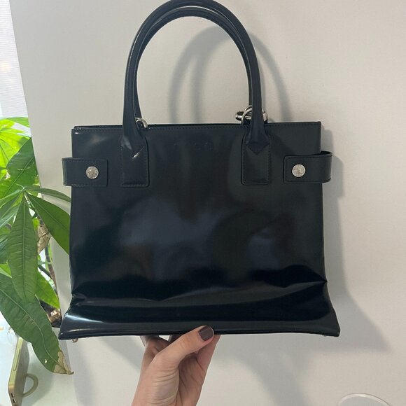 Gucci Black Patent Leather Handbag - Picture 1 of 8